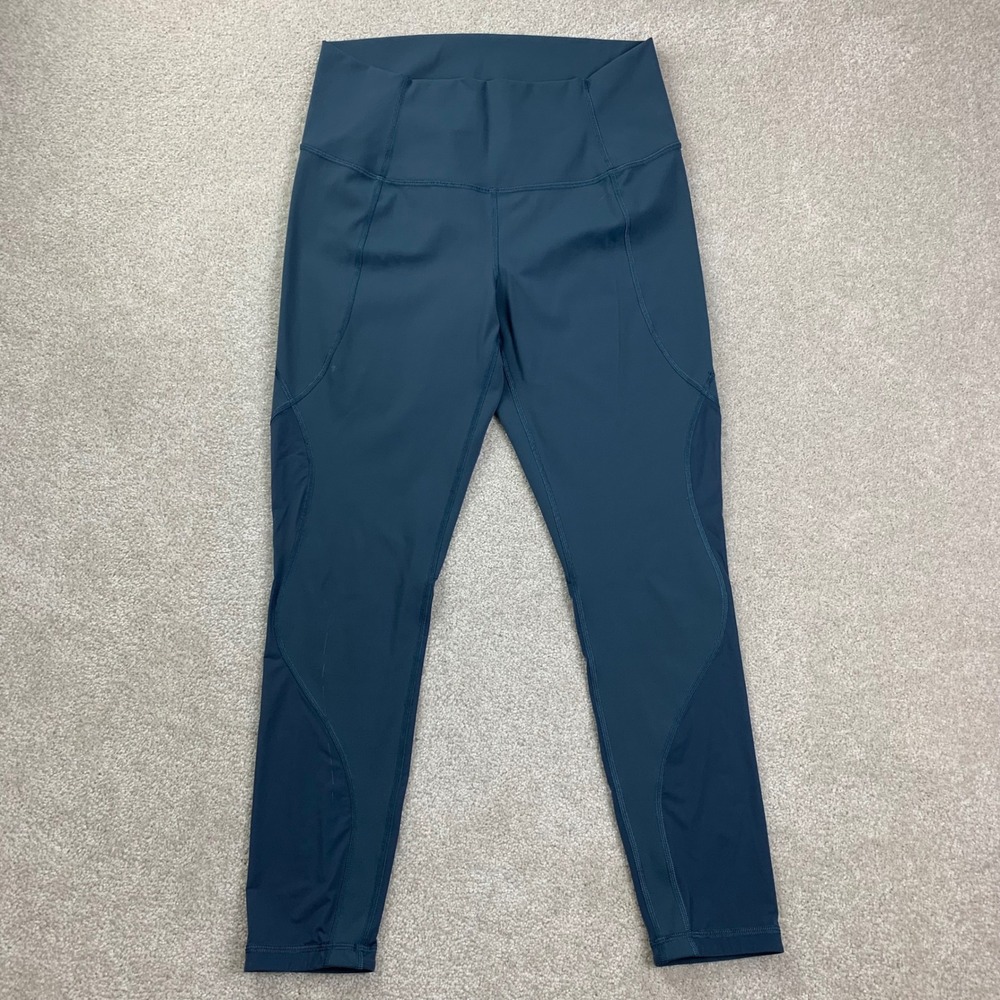 Lululemon Leggings Womens 10 Teal All The Right Places High Rise Mesh Pocket 24"